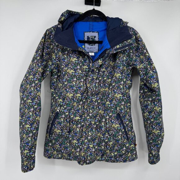 This is a Burton Dryride women's ski jacket in a multicolored ditsy floral print - Picture 1 of 16